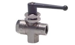 3-way ball valves, L-version with fixing thread up to 20 bar