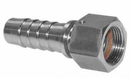Hose pillars with rotating screw coupling for stainless steel clamping scales