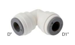 Knee push-in couplings, food (inch) - dimensions Knee push-in couplings, food (inch) - dimensions