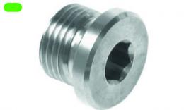 Plug with sealing ring (gas) up to 400 bar - stainless steel