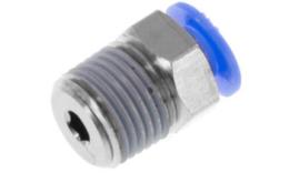 Rechte push-in inschroefkoppeling, 4mm, conische draad, mini