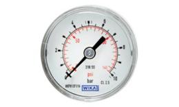 Pressure gauge horizontal Ø 40, 50 mm chrome nickel steel, class 2.5