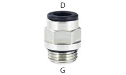 Top line straight screw-in coupling male thread - size