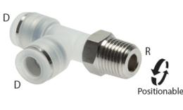 Push-in side couplings, PP_RVS - dimensions