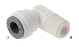L-koppeling push-in, R-draad, food (metrisch) - afmetingen L-koppeling push-in, R-draad, food (metrisch) - afmetingen