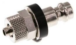 Coupling plug (black sliding sleeve) NW5 with censer, brass vernickeld (MSV)