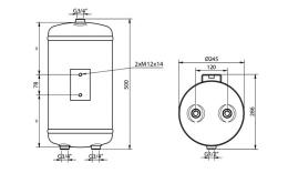 Aluminium ketel 20 L - Tekening