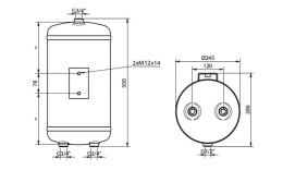 Aluminum boiler 20 L - Drawing