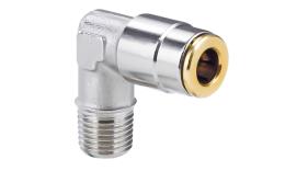 High pressure push-in fittings knee