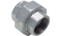 Three-part couplings with internal thread conical sealing. Hot-dip galvanized