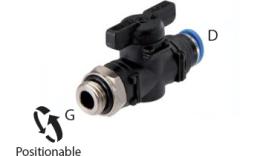 Afsluitkranen met cilindrische buitenschroefdraad - afmetingen