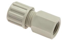 Raccords enfichables droits, filetage femelle, PP