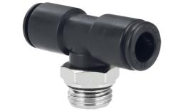 Top line push-in T-connector, male thread