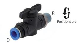 Ball valve conical thread plug-in connection - dimensions Ball valve conical thread plug-in connection - dimensions