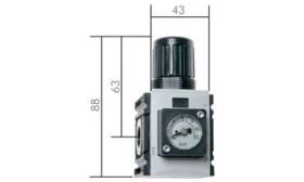 Pneuparts series pressure regulator 0, 1000 l-min
