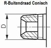 Aansluiting met metrische draad