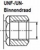 Aansluiting met Amerikaanse UNF-/UN-draad (SAE).